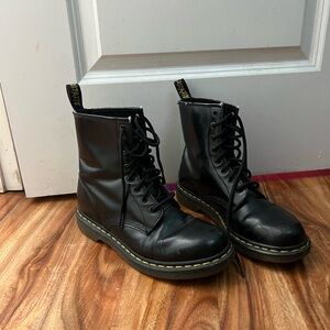 Dr. Martins Black Lace-Up Combat Boots
